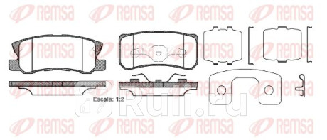 0803.22 - Колодки тормозные дисковые задние (REMSA) Citroen C4 Aicross (2012-2017) для Citroen C4 Aircross (2012-2017), REMSA, 0803.22