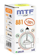 Лампа H27 (27W) MTF Standart 3000K +30% яркости HS1281