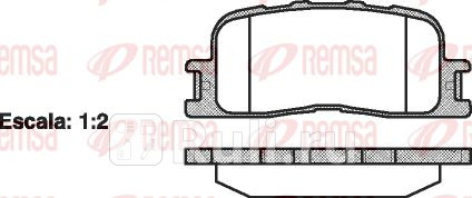 0854.00 - Колодки тормозные дисковые задние (REMSA) Toyota Kluger 1 рестайлинг (2003-2007) для Toyota Kluger 1 (2003-2007) рестайлинг, REMSA, 0854.00
