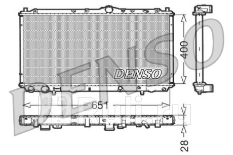 DRM33060 - Радиатор охлаждения (DENSO) Volvo S40 (1995-2000) для Volvo S40 (1995-2004), DENSO, DRM33060