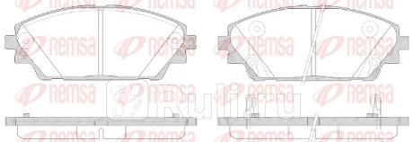 1569.02 - Колодки тормозные дисковые передние (REMSA) Mazda 3 BM (2013-2019) для Mazda 3 BM (2013-2019), REMSA, 1569.02