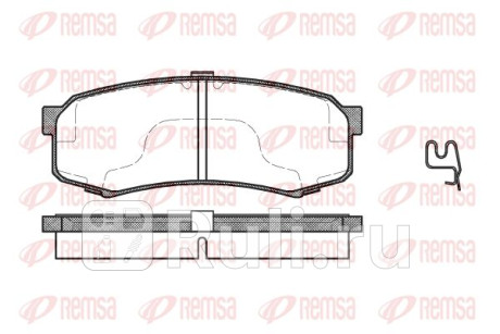 0413.04 - Колодки тормозные дисковые задние (REMSA) Toyota Fortuner (2015-2020) для Toyota Fortuner (2015-2021), REMSA, 0413.04
