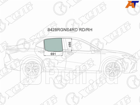 8428RGNS4RD RD/RH - Стекло двери задней правой (XYG) Toyota Camry V70 (2017-2021) для Toyota Camry V70 (2017-2021), XYG, 8428RGNS4RD RD/RH
