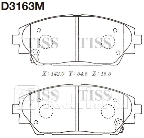 D3163M - Колодки тормозные дисковые передние (MK KASHIYAMA) Mazda 3 BM (2013-2019) для Mazda 3 BM (2013-2019), MK KASHIYAMA, D3163M