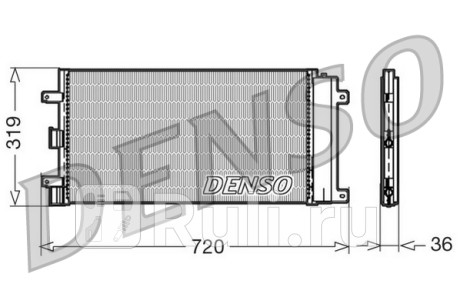 DCN09042 - Радиатор кондиционера (DENSO) Fiat Doblo 2 (2010-2015) для Fiat Doblo 2 (2010-2015), DENSO, DCN09042