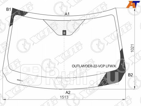 OUTLANDER-22-VCP LFW/X - Лобовое стекло (XYG) Mitsubishi Outlander (2021-2022) для Mitsubishi Outlander 4 (2021-2022), XYG, OUTLANDER-22-VCP LFW/X