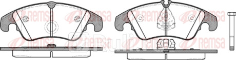 1304.10 - Колодки тормозные дисковые передние (REMSA) Audi A4 B8 рестайлинг (2011-2015) для Audi A4 B8 (2011-2015) рестайлинг, REMSA, 1304.10