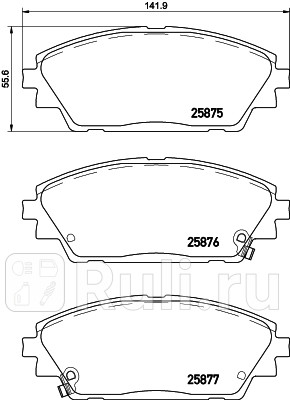 NP5034 - Колодки тормозные дисковые передние (NISSHINBO) Mazda 3 BM (2013-2019) для Mazda 3 BM (2013-2019), NISSHINBO, NP5034