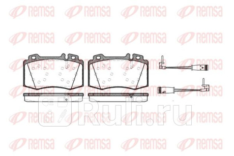 0769.02 - Колодки тормозные дисковые передние (REMSA) Mercedes W211 (2002-2009) для Mercedes W211 (2002-2009), REMSA, 0769.02