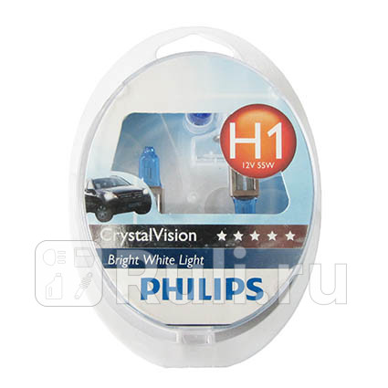 12258CV - Лампа H1 (55W) PHILIPS Crystal Vision 4300K для Автомобильные лампы, PHILIPS, 12258CV
