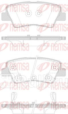1362.42 - Колодки тормозные дисковые задние (REMSA) Hyundai Elantra 4 HD (2007-2010) для Hyundai Elantra 4 HD (2007-2010), REMSA, 1362.42