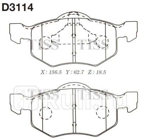 D3114 - Колодки тормозные дисковые передние (MK KASHIYAMA) Ford Maverick (2000-2007) для Ford Maverick (2000-2007), MK KASHIYAMA, D3114