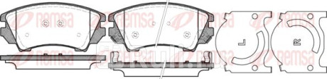1375.12 - Колодки тормозные дисковые передние (REMSA) Chevrolet Malibu (2011-2016) для Chevrolet Malibu (2011-2016), REMSA, 1375.12