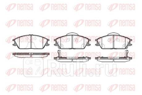 0224.22 - Колодки тормозные дисковые передние (REMSA) Hyundai Getz (2005-2011) для Hyundai Getz (2005-2011) рестайлинг, REMSA, 0224.22