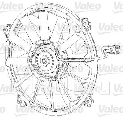 696091 - Вентилятор радиатора охлаждения (VALEO) Citroen C4 Picasso (2006-2010) для Citroen C4 Picasso (2006-2010), VALEO, 696091