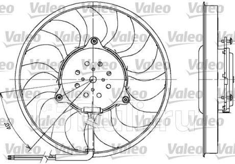 698612 - Вентилятор радиатора охлаждения (VALEO) Audi A4 B6 (2000-2006) для Audi A4 B6 (2000-2006), VALEO, 698612
