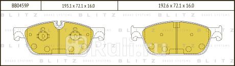 Колодки тормозные дисковые передние mercedes x166 w166 12- BLITZ BB0459P  для прочие, BLITZ, BB0459P