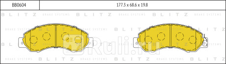 Колодки тормозные дисковые передние nissan tiida 04- BLITZ BB0604  для прочие, BLITZ, BB0604