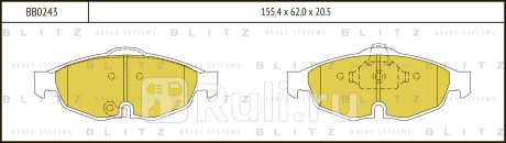 Колодки тормозные дисковые передние chrysler sebring 01- BLITZ BB0243  для прочие, BLITZ, BB0243