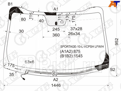 SPORTAGE-10-L-VCPSH LFW/H/X - Лобовое стекло (XYG) Kia Sportage 3 (2010-2016) для Kia Sportage 3 (2010-2016), XYG, SPORTAGE-10-L-VCPSH LFW/H/X