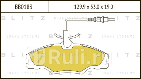 Колодки тормозные дисковые передние peugeot 406 95- BLITZ BB0183  для прочие, BLITZ, BB0183