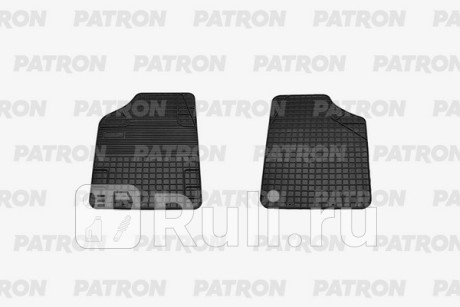 Комплект автомобильных ковриков резиновых универсальных, (место водителя и пассажира) черного цвета, 2 шт PATRON PCC-UNI0040.2 для Автотовары, PATRON, PCC-UNI0040.2