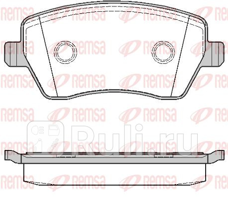 0987.00 - Колодки тормозные дисковые передние (REMSA) Renault Logan 2 рестайлинг (2018-2021) для Renault Logan 2 (2018-2021) рестайлинг, REMSA, 0987.00