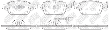 PN0732W - Колодки тормозные дисковые передние (NIBK) Audi A4 B9 (2015-2021) для Audi A4 B9 (2015-2021), NIBK, PN0732W