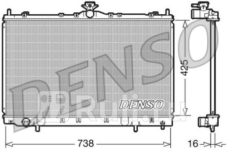 DRM45012 - Радиатор охлаждения (DENSO) Mitsubishi Grandis (2003-2011) для Mitsubishi Grandis (2003-2011), DENSO, DRM45012