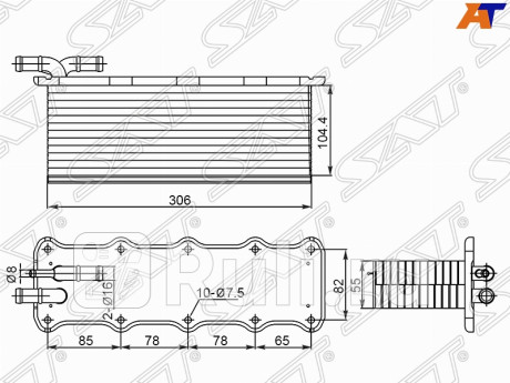 ST-211-0013 - Интеркулер (SAT) Audi A4 B9 (2015-2021) для Audi A4 B9 (2015-2021), SAT, ST-211-0013