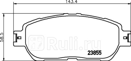 NP1024 - Колодки тормозные дисковые передние (NISSHINBO) Toyota Sienna 2 (2003-2010) для Toyota Sienna 2 (2003-2010), NISSHINBO, NP1024