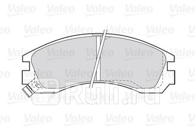301517 - Колодки тормозные дисковые передние (VALEO) Mitsubishi Lancer 9 (2003-2010) для Mitsubishi Lancer 9 (2003-2010), VALEO, 301517