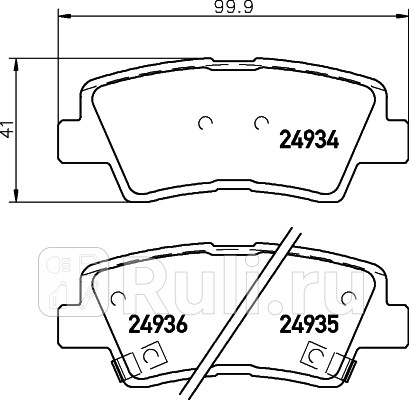 NP6022 - Колодки тормозные дисковые задние (NISSHINBO) Hyundai ix35 (2010-2013) для Hyundai ix35 (2010-2013), NISSHINBO, NP6022