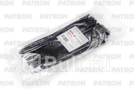 Комплект пластиковых хомутов 3.6 х 200 мм, 100 шт, нейлон, черные PATRON P36200B  для прочие, PATRON, P36200B