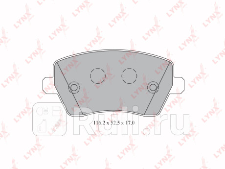 BD-5739 - Колодки тормозные дисковые передние (LYNXAUTO) Nissan Almera G15 (2012-2018) для Nissan Almera G15 (2012-2018), LYNXAUTO, BD-5739