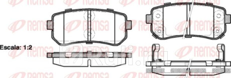 1209.02 - Колодки тормозные дисковые задние (REMSA) Hyundai ix35 (2013-2015) для Hyundai ix35 (2013-2015) рестайлинг, REMSA, 1209.02