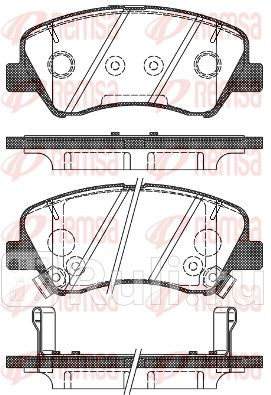 1488.02 - Колодки тормозные дисковые передние (REMSA) Hyundai Equus (2009-2016) для Hyundai Equus (2009-2016), REMSA, 1488.02