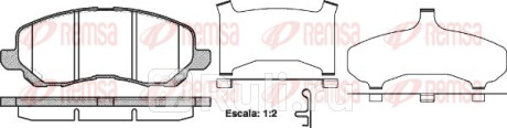 0804.31 - Колодки тормозные дисковые передние (REMSA) Mitsubishi Lancer 9 (2003-2010) для Mitsubishi Lancer 9 (2003-2010), REMSA, 0804.31