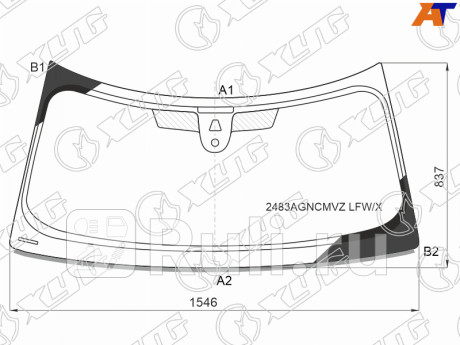 2483AGNCMVZ LFW/X - Лобовое стекло (XYG) Mini Clubman (2015-2020) для Mini Clubman (2015-2020), XYG, 2483AGNCMVZ LFW/X