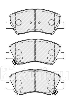 FDB4623 - Колодки тормозные дисковые передние (FERODO) Hyundai Solaris 1 рестайлинг (2014-2017) для Hyundai Solaris 1 (2014-2017) рестайлинг, FERODO, FDB4623