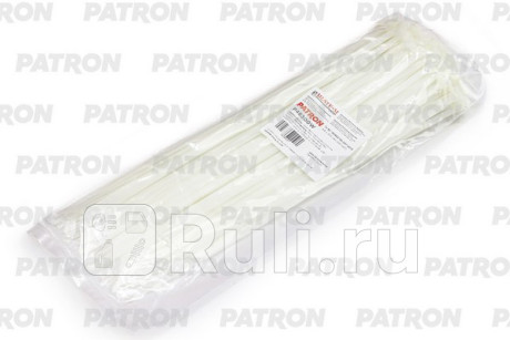 Комплект пластиковых хомутов 4.8 х 300 мм, 100 шт, нейлон, белые PATRON P48300W  для прочие, PATRON, P48300W