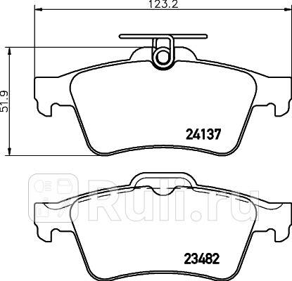 NP5009 - Колодки тормозные дисковые задние (NISSHINBO) Mazda 3 BM (2013-2019) для Mazda 3 BM (2013-2019), NISSHINBO, NP5009