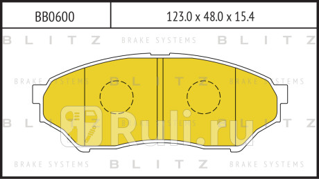 Колодки тормозные дисковые передние mitsubishi pajero pinin 99- BLITZ BB0600  для прочие, BLITZ, BB0600
