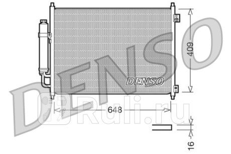 DCN46001 - Радиатор кондиционера (DENSO) Nissan X-Trail T31 рестайлинг (2011-2015) для Nissan X-Trail T31 (2011-2015) рестайлинг, DENSO, DCN46001