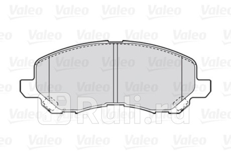 301886 - Колодки тормозные дисковые передние (VALEO) Mitsubishi Lancer 9 (2003-2010) для Mitsubishi Lancer 9 (2003-2010), VALEO, 301886
