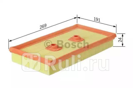 F 026 400 342 - Фильтр воздушный (BOSCH) Audi A1 8X рестайлинг (2014-2018) для Audi A1 8X (2014-2018) рестайлинг, BOSCH, F 026 400 342