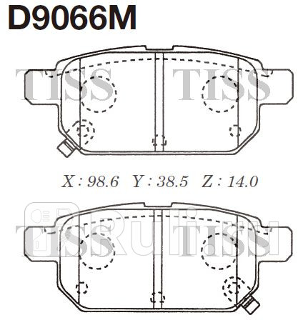 D9066M - Колодки тормозные дисковые задние (MK KASHIYAMA) Suzuki SX4 (2013-2016) для Suzuki SX4 (2013-2016), MK KASHIYAMA, D9066M