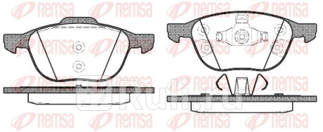 1082.30 - Колодки тормозные дисковые передние (REMSA) Mazda 3 BM (2013-2019) для Mazda 3 BM (2013-2019), REMSA, 1082.30