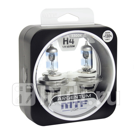 MTF-H4-AR130 - Лампа H4 (60/55W) MTF Argentum 4000K +130% яркости для Автомобильные лампы, MTF, MTF-H4-AR130