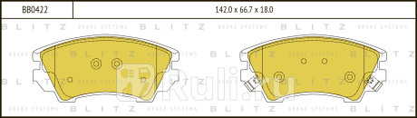 Колодки тормозные дисковые передние opel astra j insignia 08- BLITZ BB0422  для прочие, BLITZ, BB0422
